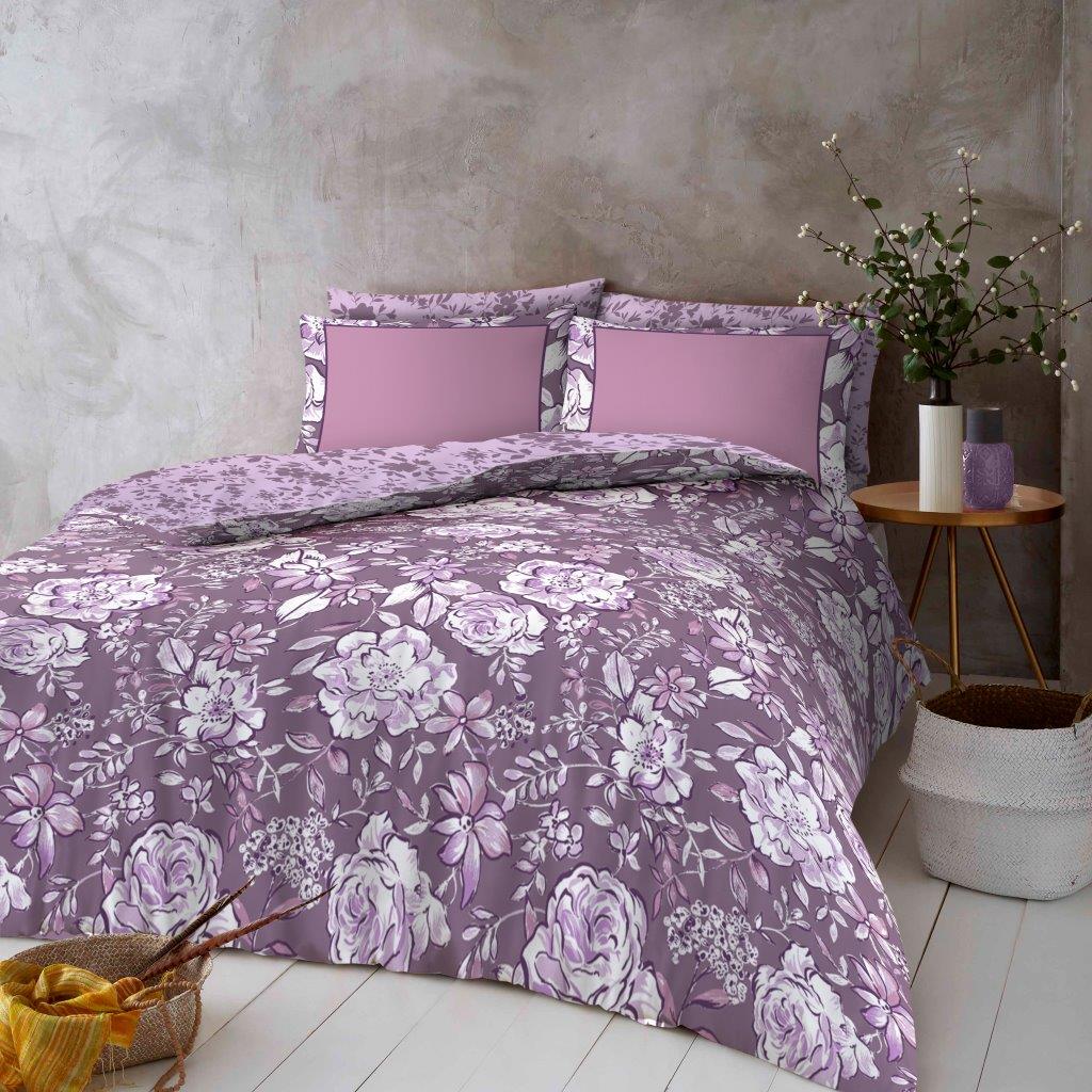 4 Pcs Complete Duvet Cover Set With Matching Bed Sheet & Pillowcases Essentials Single Double King
