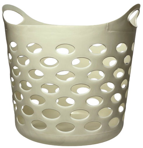 30L Plastic Laundry Basket With Handles Flexi Large Storage Round Hipster Hamper For Clothes Nursery & Home Organisation 13 Colours