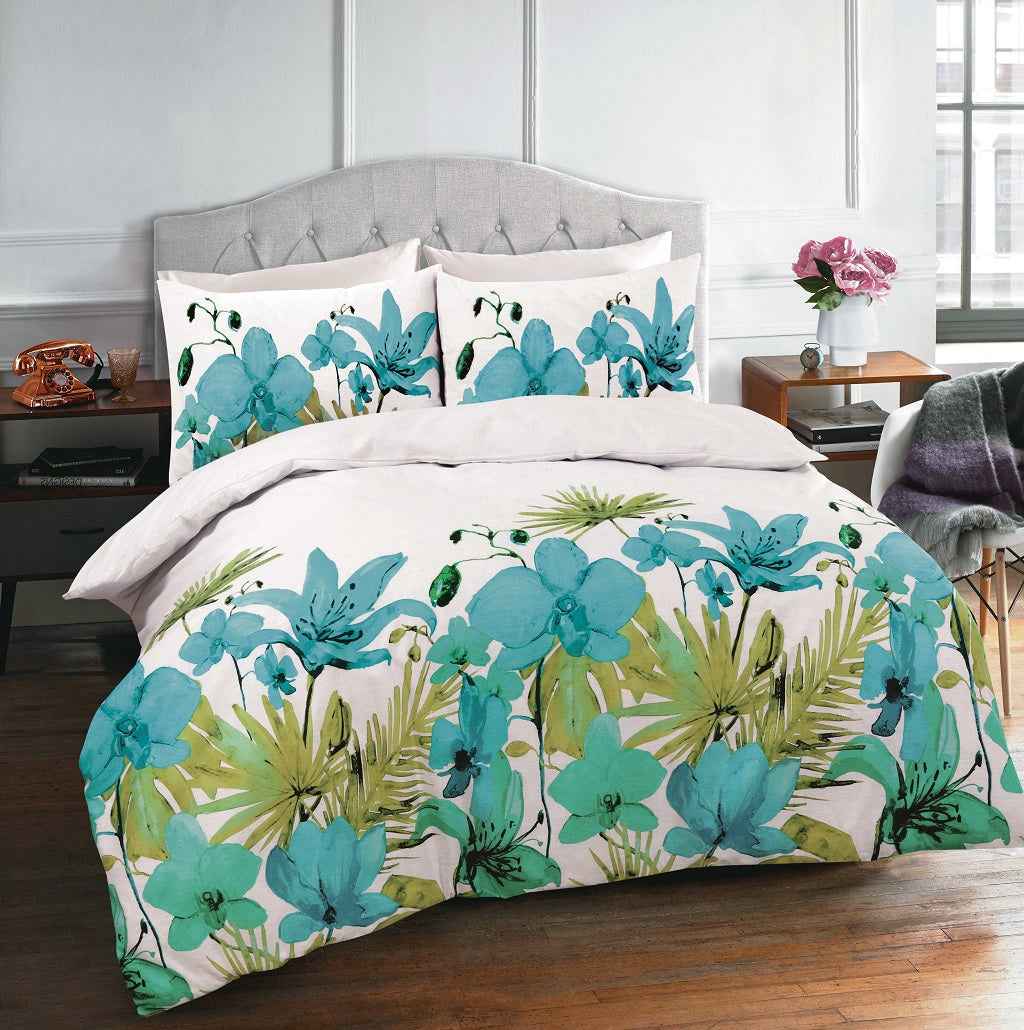 Lily Polycotton Duvet Cover Set – Soft Quilt Bedding Set with Pillowcases Single, Double, King, SuperKing