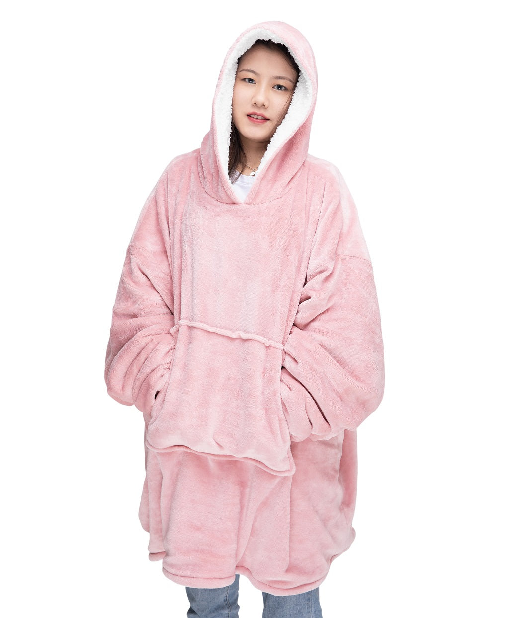 Oversized Hoodie Fleece Hooded Sweatshirt