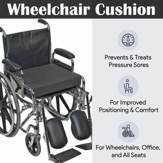 Wheelchair Seat Pad Memory Foam Replacement Cushion Pad