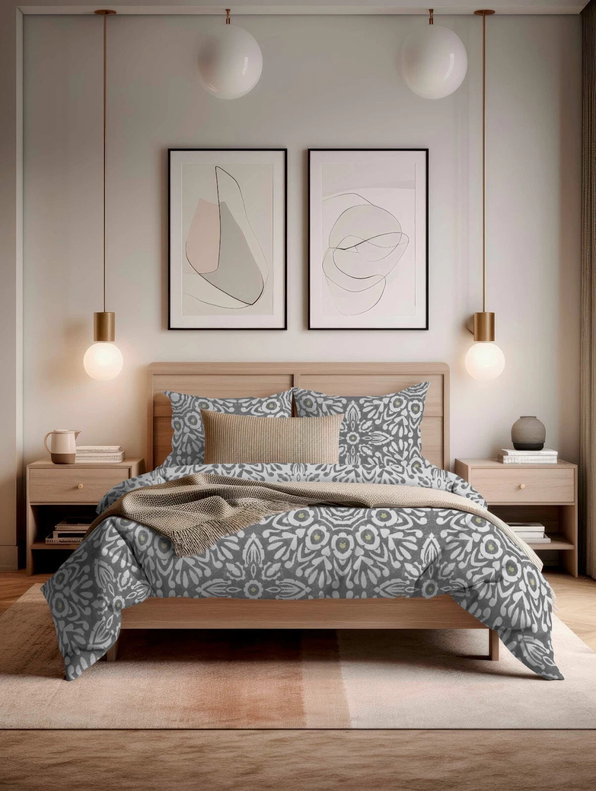 Floral Printed Duvet Quilt Covers Soft Easy Care Bed Linen Summer Bedding Sets