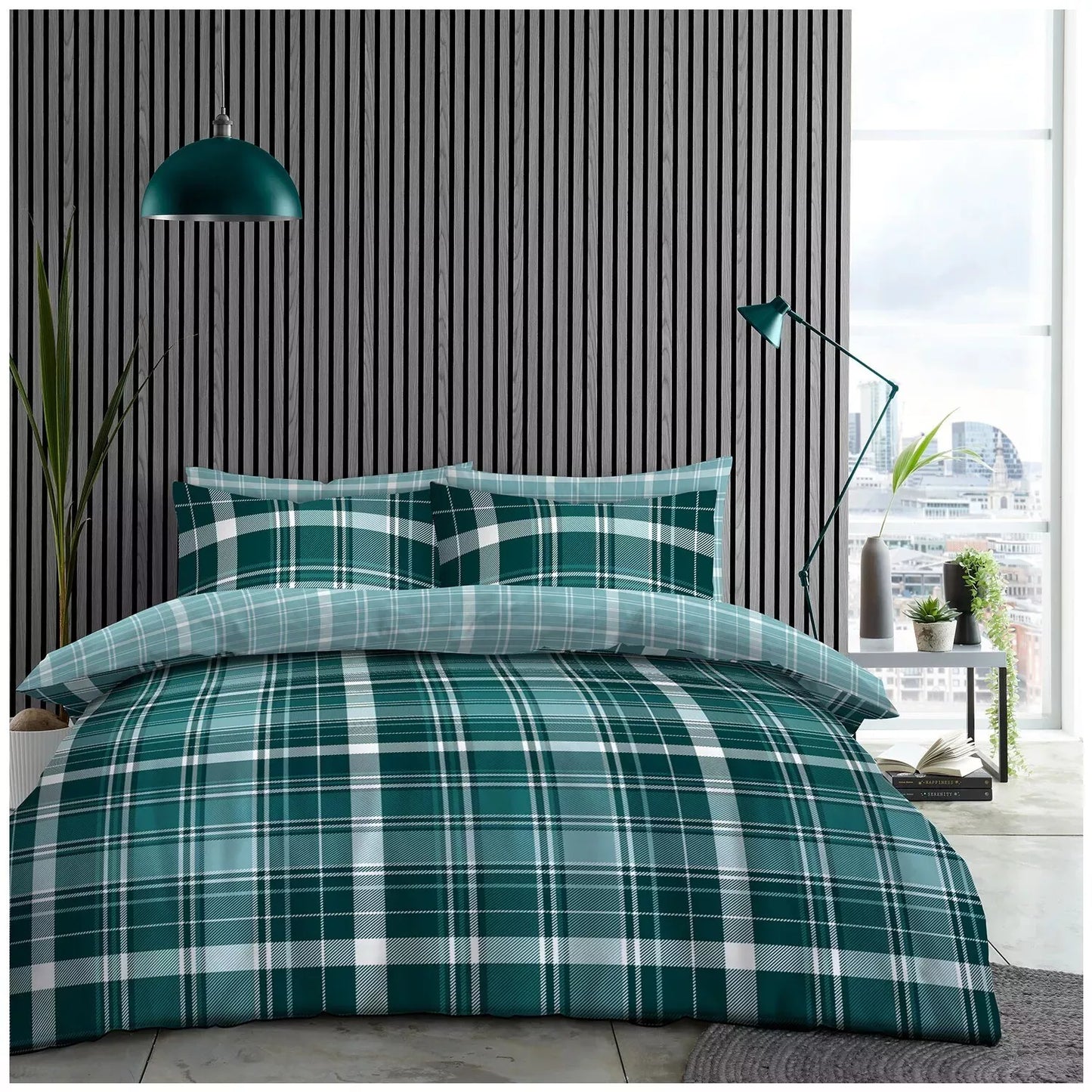 STIRLING SHECK Reversible Duvet Quilt Cover Bedding Set Single Double King Size