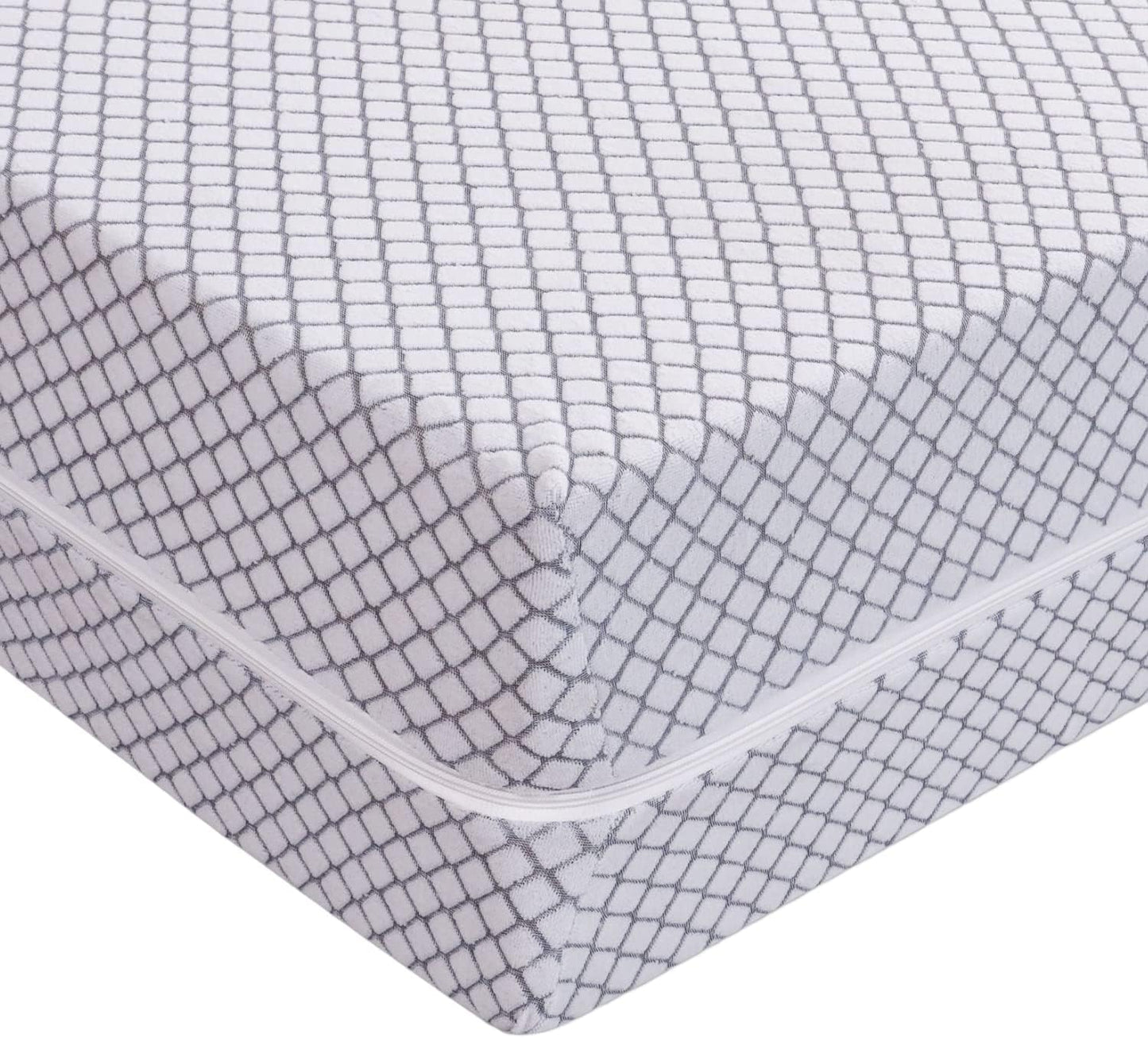 Stripe Mattress Protector Cover, 360° Fully Fitted Encasement, Zipper Closure, Anti Allergy, Breathable, Anti Bed Bug & Dust Mite, Easy Care, Machine Washable