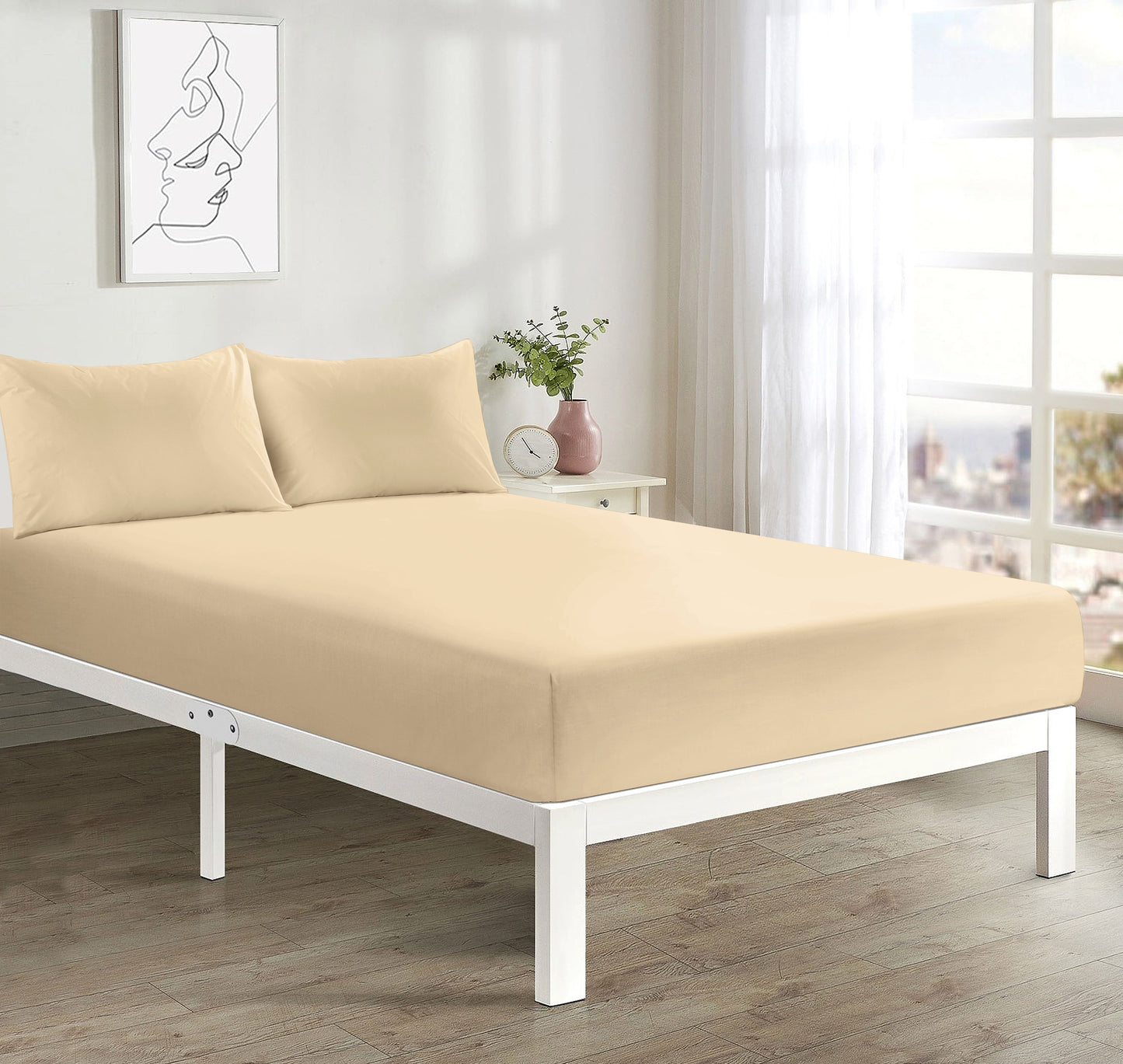 Soft Microfibre Fitted Sheet Deep Pocket 10 inch (25 cm) Easy Care Bottom Sheet