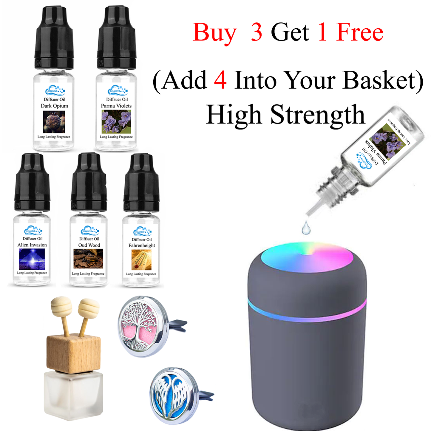 100 ML Car Diffusers Refill Oil Highly Concentrated Designer Fragrance Perfumes