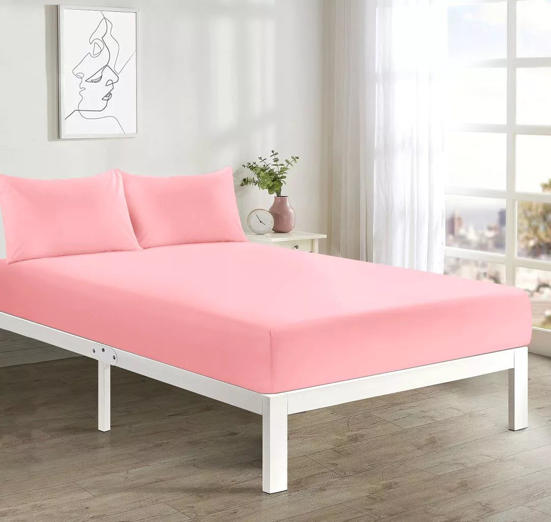Soft Microfibre Fitted Sheet Deep Pocket 10 inch (25 cm) Easy Care Bottom Sheet