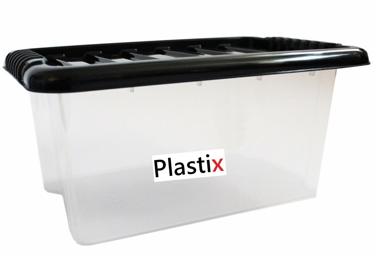 Plastic Storage Boxes Clear Box with Lid Office Stackable Containers 28L