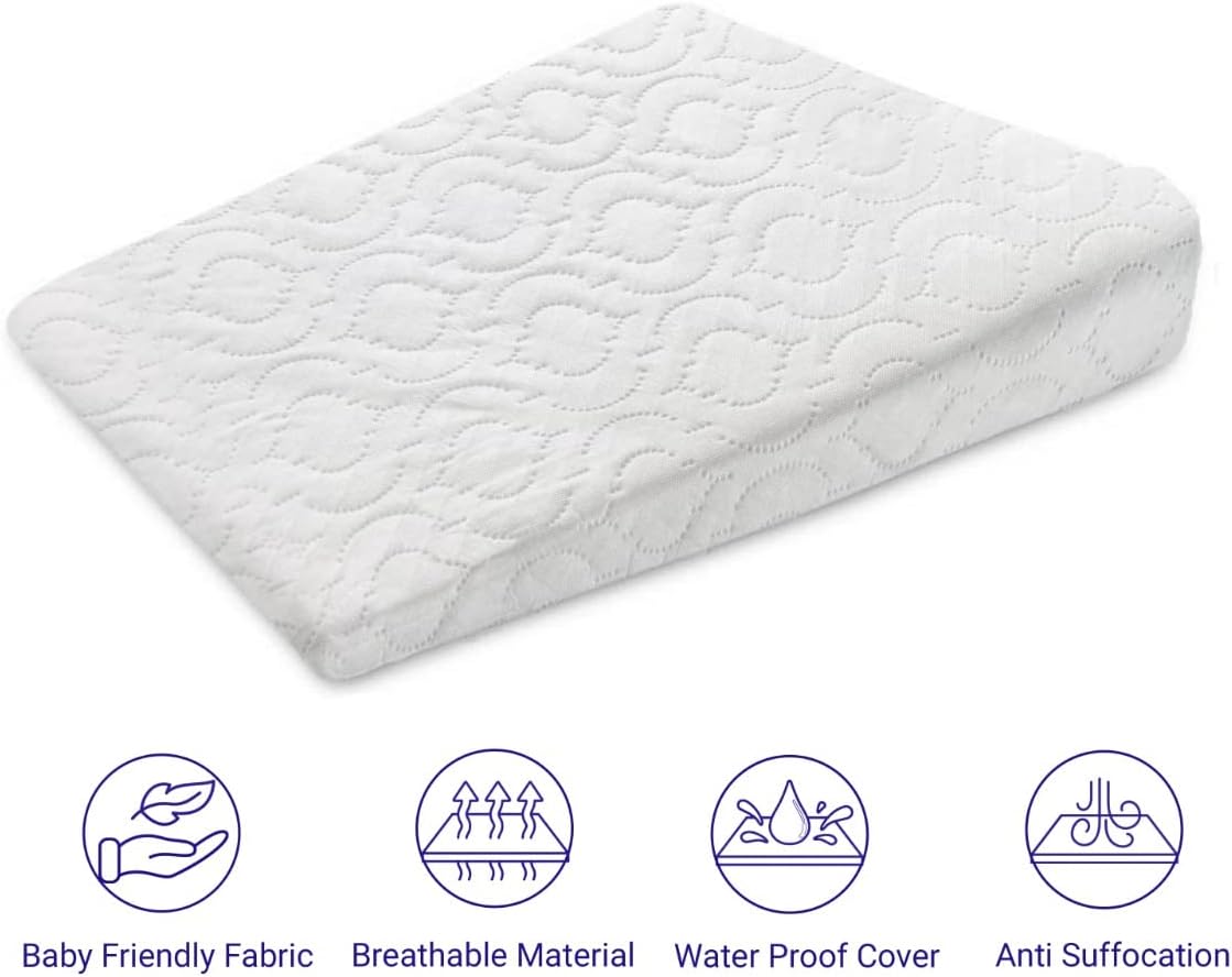 Bassinet  Baby Wedge Pillow Pram Cot Bed Acid Reflux Colic Congestion, Helps Sleeping, Feeding, Baby Anti Baby Spit Milk Nursing
