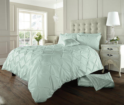Pintuck Pleated Alford Duvet Cover Set Bedding With Pillowcase All UK Sizes