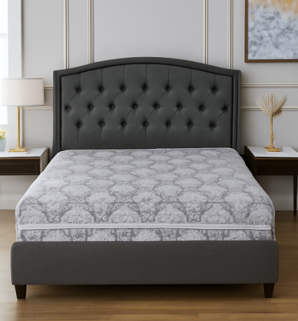 Zipped Mattress Protector Cover Double King Size – Bed Bug Proof Floral Print Mattress Encasement – Breathable Waterproof Dustproof Anti-Allergy Total Enclosure for Full Protection