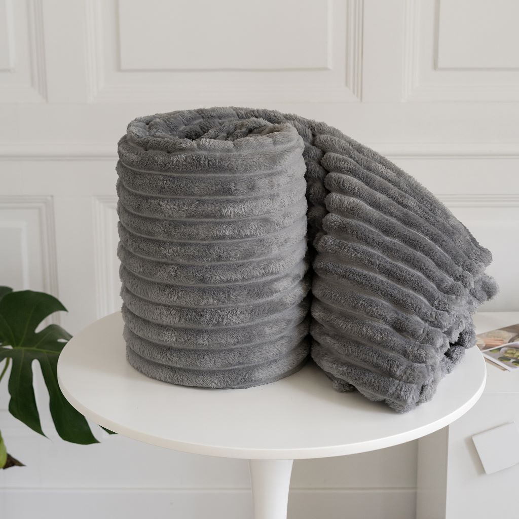 Chunky Cord Throw Sofa Bed Fleece Blankets