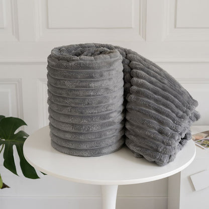Chunky Cord Throw Sofa Bed Fleece Blankets