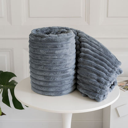 Chunky Cord Throw Sofa Bed Fleece Blankets