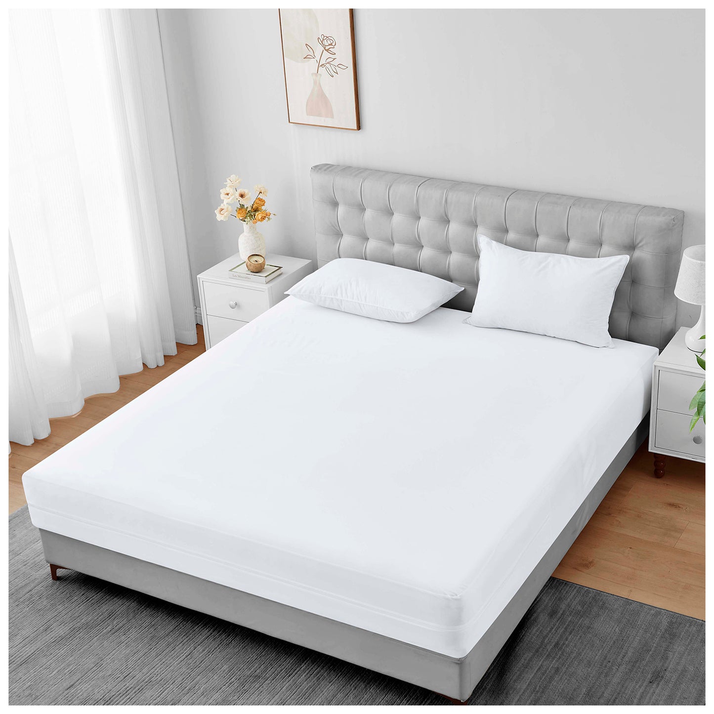 Anti Bed Bug Mattress Protector Zipped Waterproof Cover – Full Encasement Zip Closure – Breathable, Dust Mite & Allergy Barrier – Soft Noiseless Fabric – Single, Double, King & Super King Sizes – Bed Bug Proof Mattress Cover for Total Protection