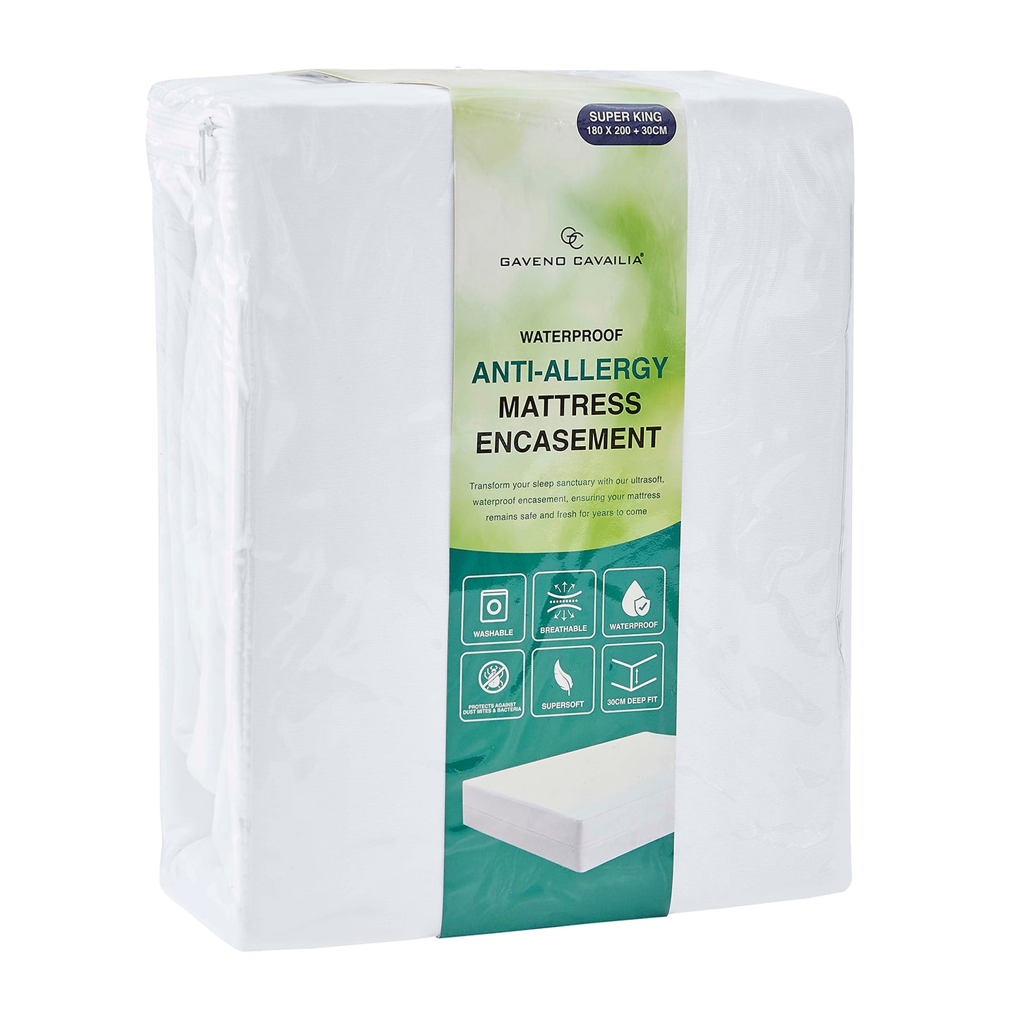 Anti Bed Bug Mattress Protector Zipped Waterproof Cover – Full Encasement Zip Closure – Breathable, Dust Mite & Allergy Barrier – Soft Noiseless Fabric – Single, Double, King & Super King Sizes – Bed Bug Proof Mattress Cover for Total Protection
