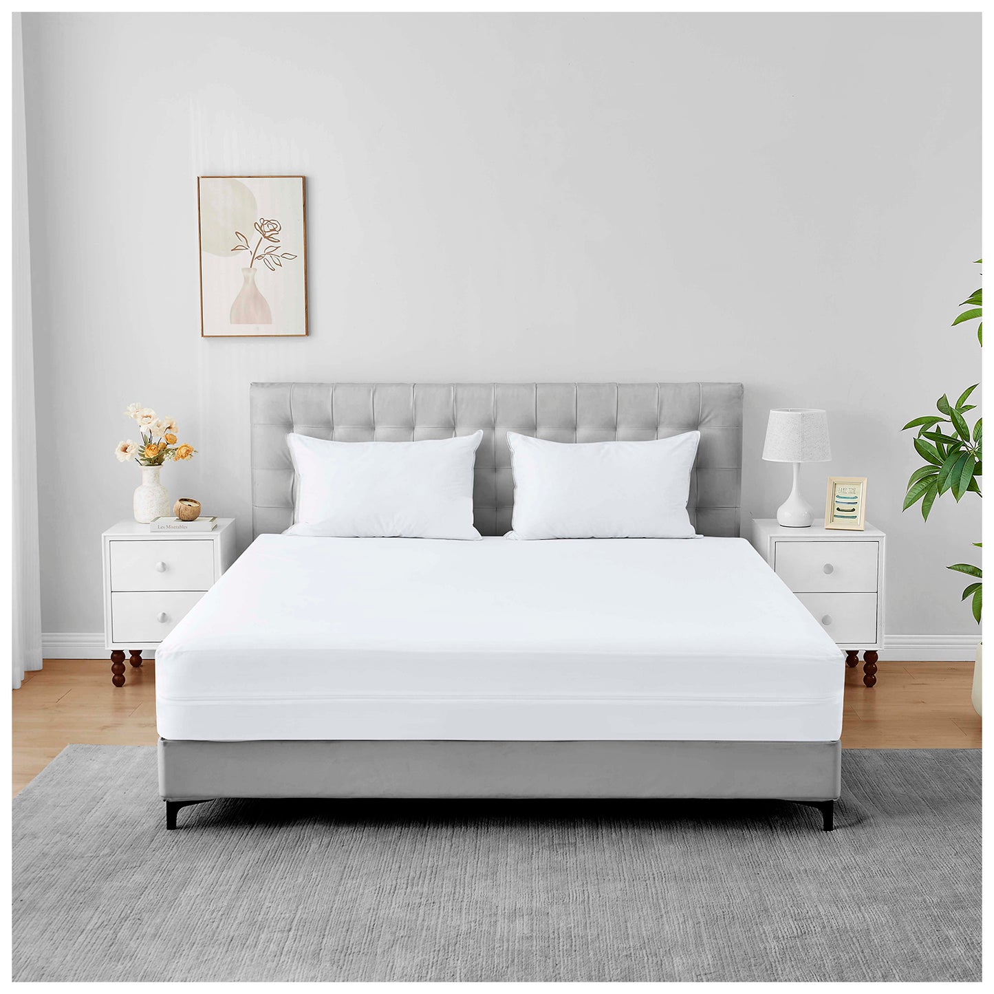 Anti Bed Bug Mattress Protector Zipped Waterproof Cover – Full Encasement Zip Closure – Breathable, Dust Mite & Allergy Barrier – Soft Noiseless Fabric – Single, Double, King & Super King Sizes – Bed Bug Proof Mattress Cover for Total Protection