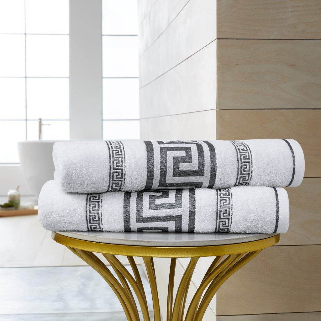 Regent Greek Towels – 100% Egyptian Cotton Towel Set – Luxury Hotel Quality Bath Towels – Soft & Absorbent – Large, Hand & Face Towels – Quick Dry –Bath Sheet, Bath Towel, Face Towel, Jumbo Bath Sheet