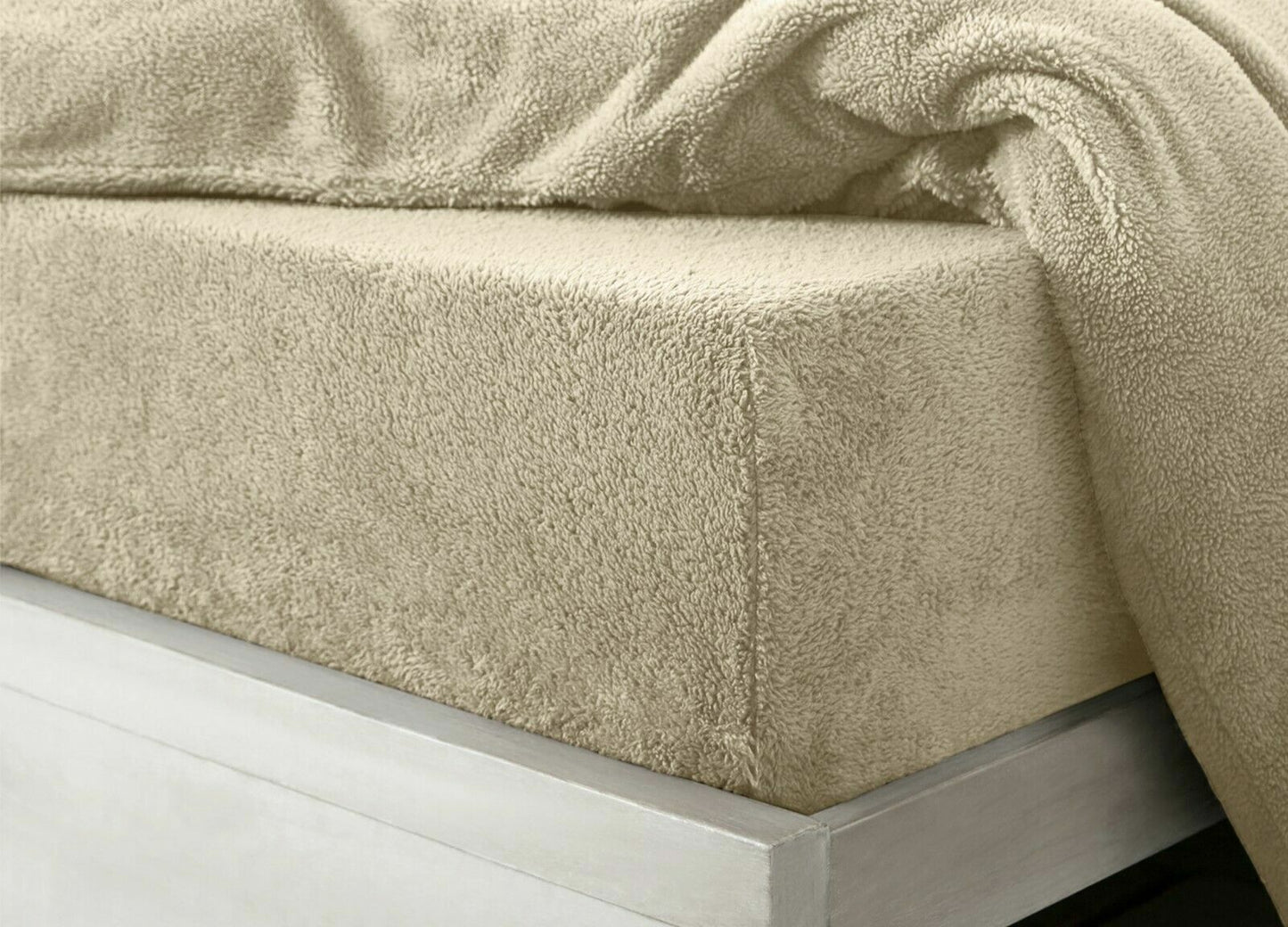 SUPER SOFT TEDDY BEAR FUR SHERPA CUDDLY COSY WARM EXTRA DEEP FLEECE FITTED SHEET BEDDING BED LINEN