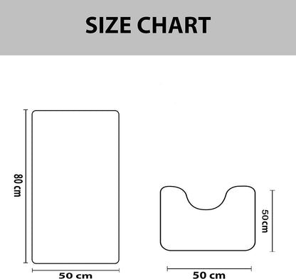 Dolphin Bath Mat Set 2 Piece Non Slip Water Absorbent Pedestal and Bath Mat Set Toilet Bathroom Rug