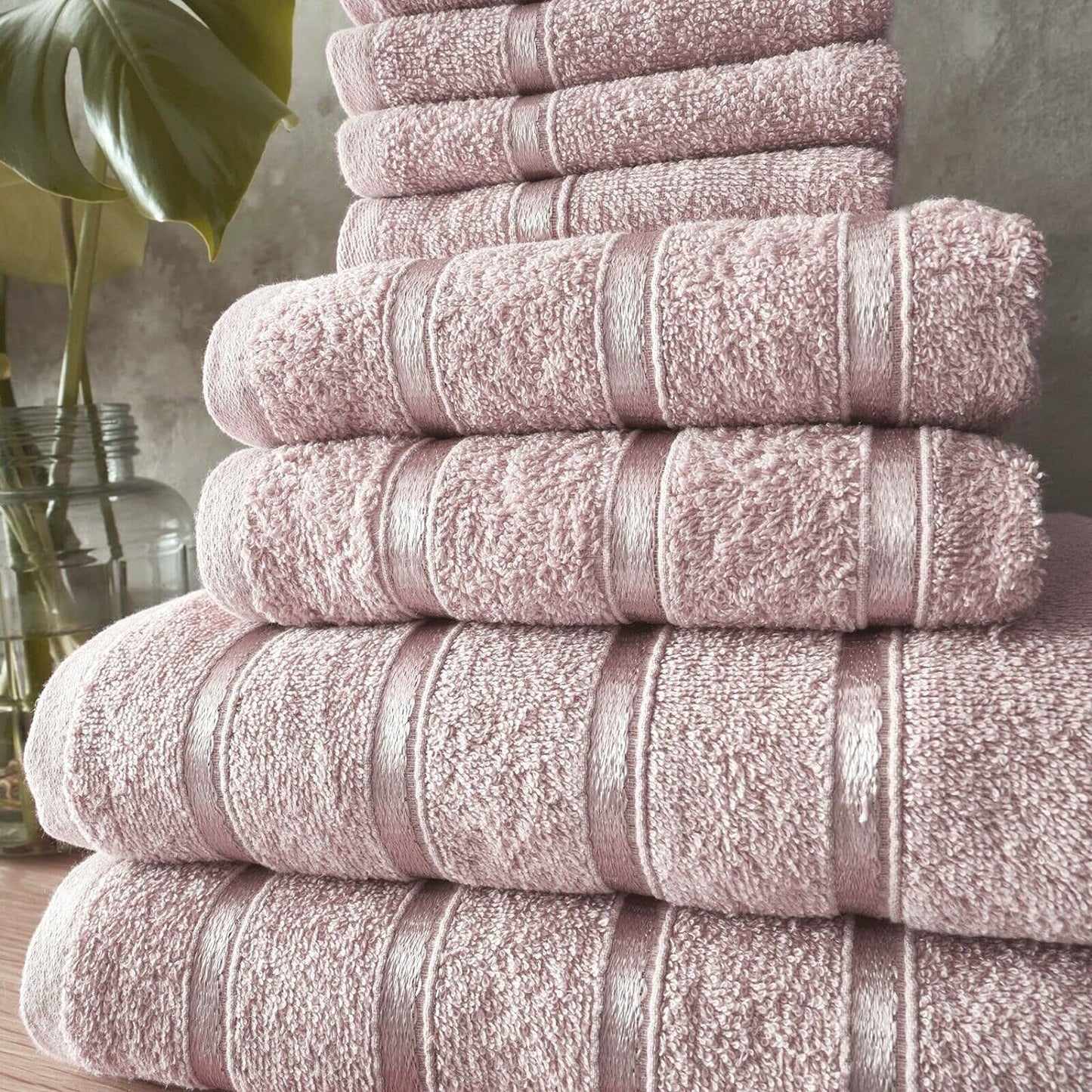 Egyptian Cotton Bath Towels Super Absorbent Quick Dry Extra Soft Hand & Face Towels 8 pcs Bale Set