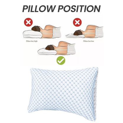 Hotel Quality Luxury Pillow – Soft and Supportive Memory Foam – Lavender Scented for Relaxation – Copper Infused for Freshness – Ice Cool Fabric Keeps You Cool – Breathable, Hypoallergenic, Cooling Pillow for Side and Back Sleepers