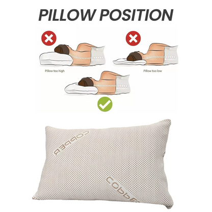 Hotel Quality Luxury Pillow – Soft and Supportive Memory Foam – Lavender Scented for Relaxation – Copper Infused for Freshness – Ice Cool Fabric Keeps You Cool – Breathable, Hypoallergenic, Cooling Pillow for Side and Back Sleepers