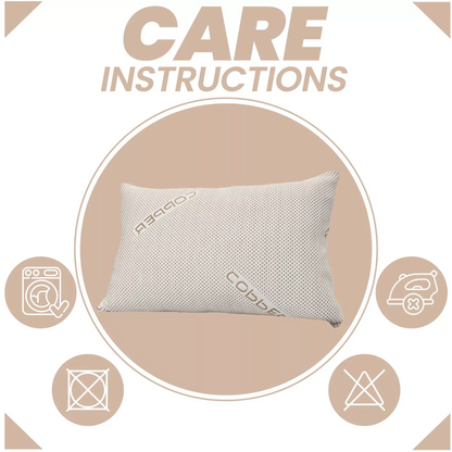 Hotel Quality Luxury Pillow – Soft and Supportive Memory Foam – Lavender Scented for Relaxation – Copper Infused for Freshness – Ice Cool Fabric Keeps You Cool – Breathable, Hypoallergenic, Cooling Pillow for Side and Back Sleepers