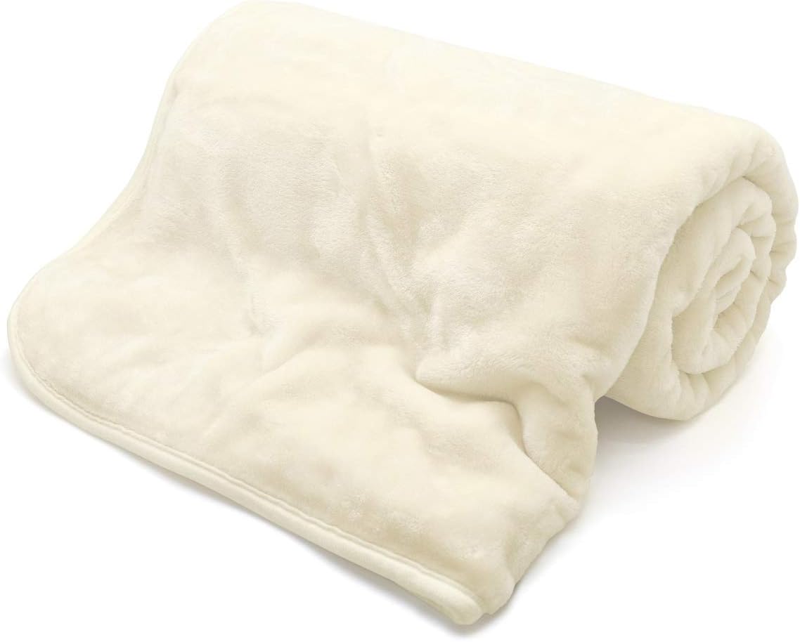 Cosy Faux Fur Mink Throw Blankets Silver Grey Travel Size - Super Soft Fluffy Warm Solid Bed Throws for Sofas Blanket 150x200cm Flannel Fleece