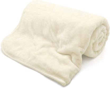 Cosy Faux Fur Mink Throw Blankets Silver Grey Travel Size - Super Soft Fluffy Warm Solid Bed Throws for Sofas Blanket 150x200cm Flannel Fleece