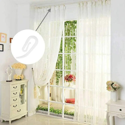 Curtain Hooks Plastic Header Tape Drapery Hooks