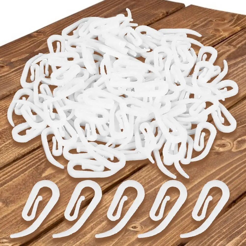 Curtain Hooks Plastic Header Tape Drapery Hooks