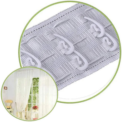 Curtain Hooks Plastic Header Tape Drapery Hooks