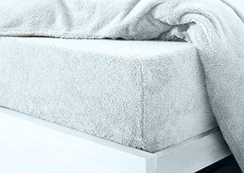SUPER SOFT TEDDY BEAR FUR SHERPA CUDDLY COSY WARM EXTRA DEEP FLEECE FITTED SHEET BEDDING BED LINEN