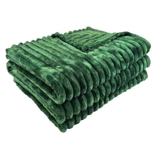 Ribbed Throws Fleece Blanket Chunky Cord Faux Fur Large Size Sofa Bed Corded