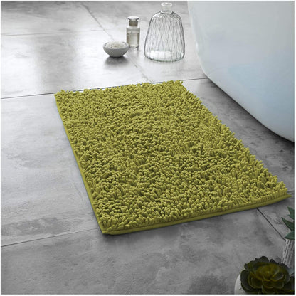 2 Piece Loop Bath Mats for Bathroom - Non Slip Chenille Bath Mat Set Rugs, Extra Soft with Water Absorbent Pedestal Bathmat Shower Toilet Mat