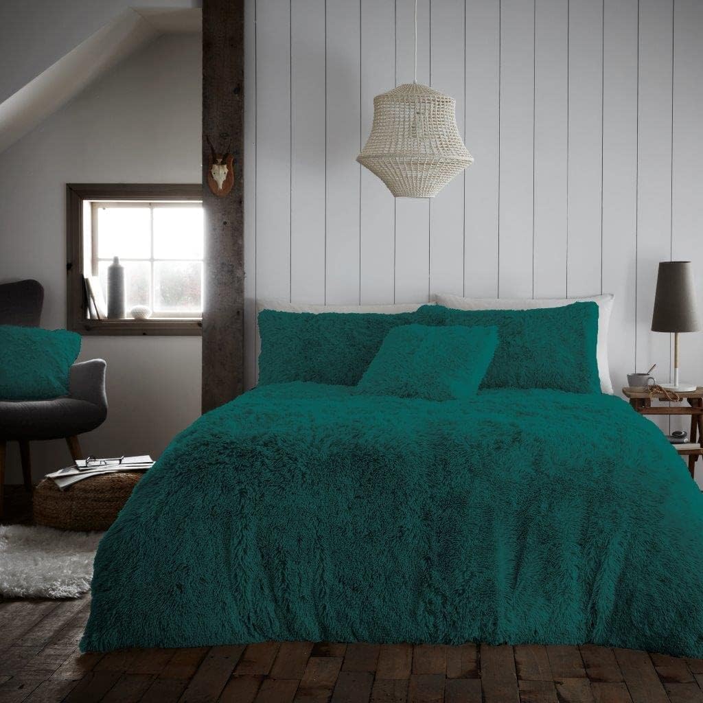 Hug & Snug Duvet Cover Fluffy Fur Fleece Cuddle Warm Quilt Bedding Set All Sizes