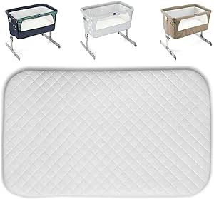 Next 2 Me Crib Mattress - Compatible with Maxi-Cosi Tori Bedside Travel Cot/Chicco Next To Me - Thick & Super Soft/Removable Washable Cover