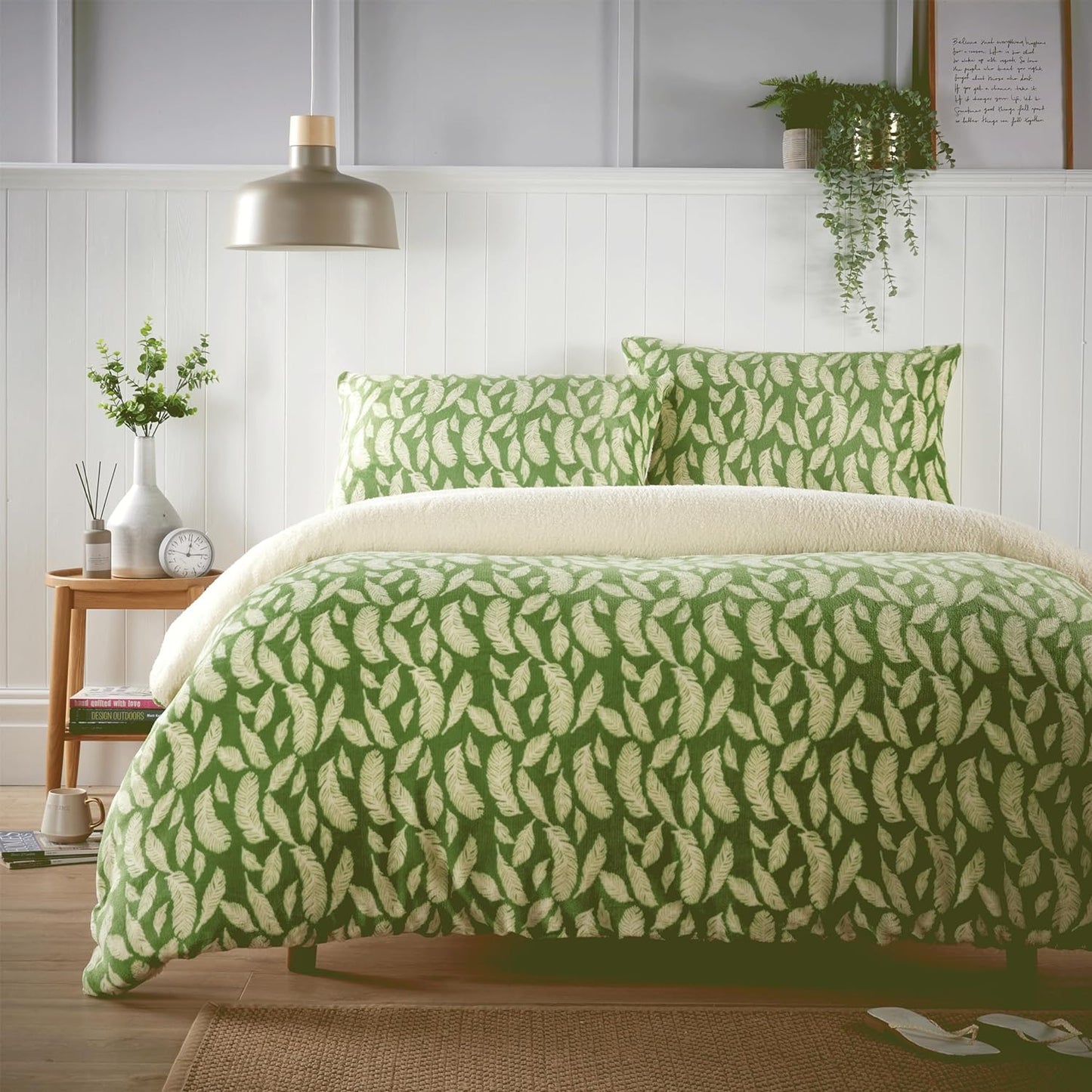 Teddy Fleece Duvet Cover Set Printed Super Soft Quilt Sets Warm Winter Bedding With Sherpa Reverse