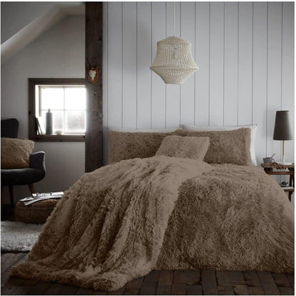 Hug & Snug Duvet Cover Fluffy Fur Fleece Cuddle Warm Quilt Bedding Set All Sizes