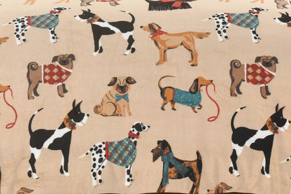Dogs Pattern Teddy Fleece Duvet Cover Sets Super Soft Warm Winter Bedding Set NZ