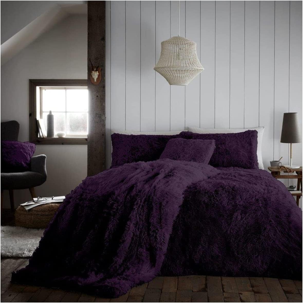 Hug & Snug Duvet Cover Fluffy Fur Fleece Cuddle Warm Quilt Bedding Set All Sizes