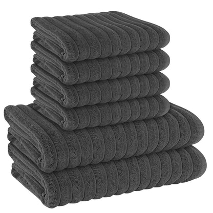 Hydro Cotton 6pcs Towels Bale Set 600 GSM Pure Ring Spun Cotton Super Soft Highly Absorbent and Quick Dry Hand and Bath Towels Sets