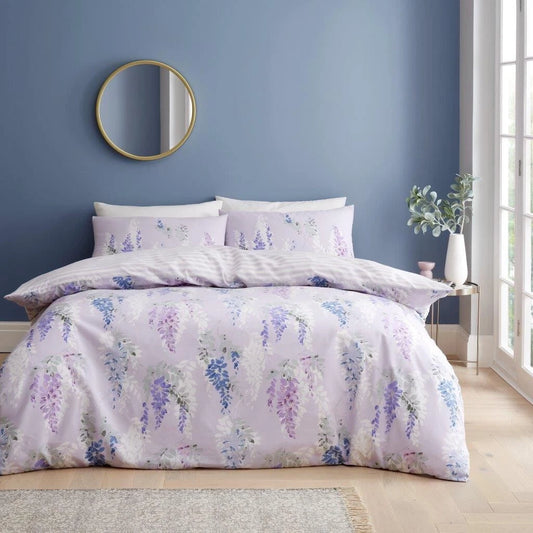 REVERSIBLE FLORAL DUVET Quilt Cover Bedding with Pillowcase Set Double King Size