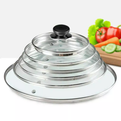 Glass Lids Saucepan Wok Casserole Frying Pan Lid 16 18 20 22 24 26 28 30 32 34cm