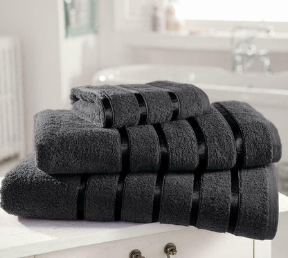 Kensington Stripe Egyptian Cotton Towels Bath Sheets Soft Absorbent