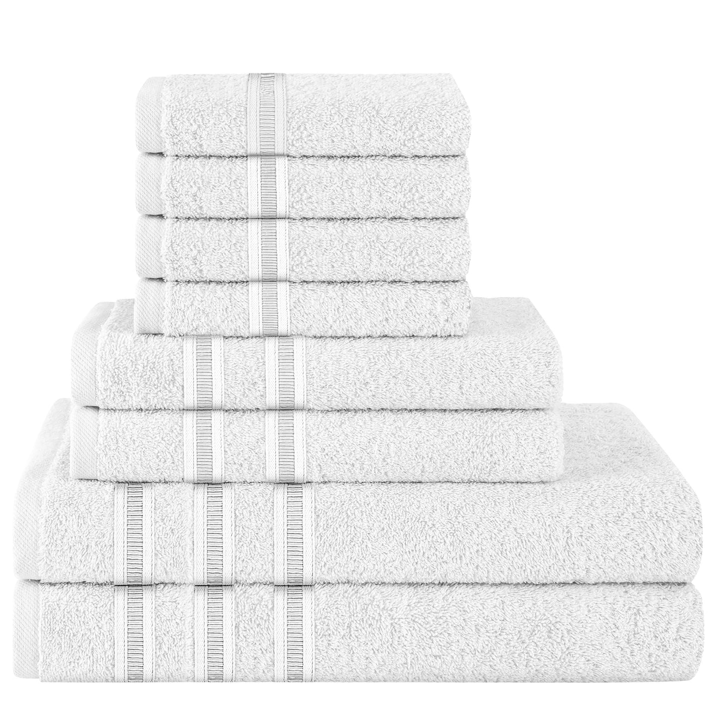 8 Piece Towels Bale Set 100% Cotton 600 GSM Ritz Highly Absorbent & Quick Dry Super Soft Bathroom Towel Sets